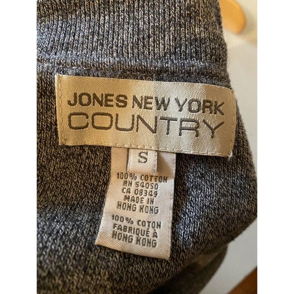 JONES NEW YORK COUNTRY Sz Small Cardigan Ladies Gray Cardigan Tie At Waist - Picture 2 of 2